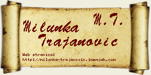 Milunka Trajanović vizit kartica